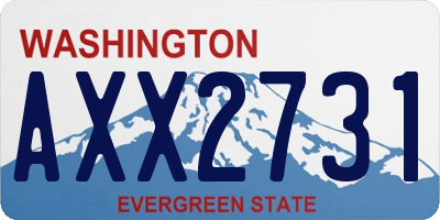 WA license plate AXX2731
