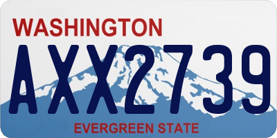 WA license plate AXX2739