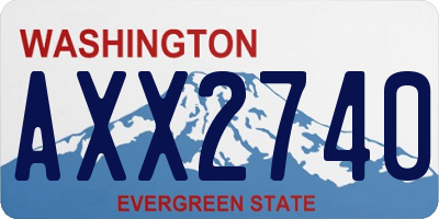 WA license plate AXX2740