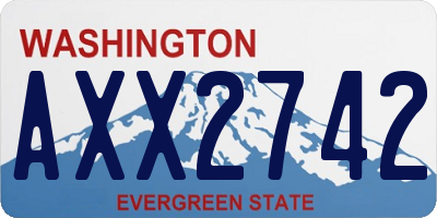 WA license plate AXX2742