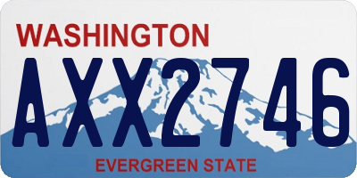 WA license plate AXX2746