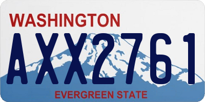 WA license plate AXX2761
