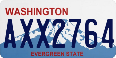 WA license plate AXX2764