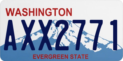 WA license plate AXX2771