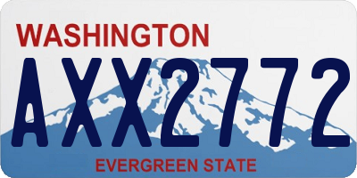 WA license plate AXX2772
