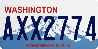 WA license plate AXX2774