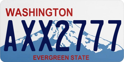 WA license plate AXX2777