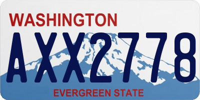 WA license plate AXX2778