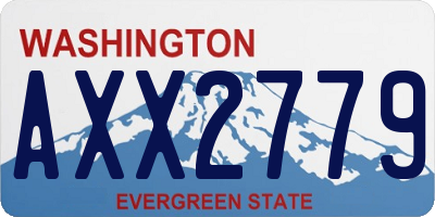 WA license plate AXX2779