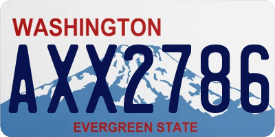 WA license plate AXX2786