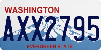 WA license plate AXX2795