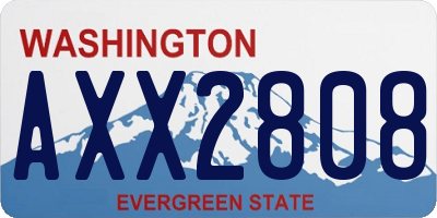 WA license plate AXX2808