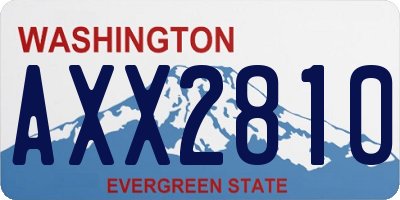 WA license plate AXX2810