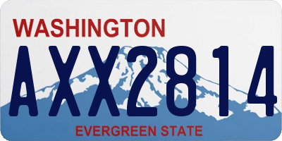 WA license plate AXX2814