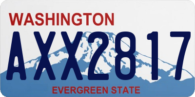 WA license plate AXX2817