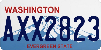 WA license plate AXX2823