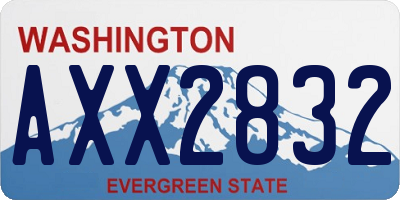 WA license plate AXX2832