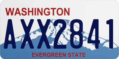 WA license plate AXX2841