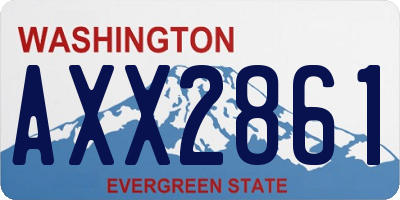 WA license plate AXX2861