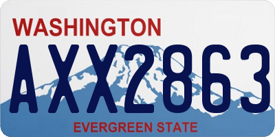 WA license plate AXX2863