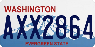 WA license plate AXX2864