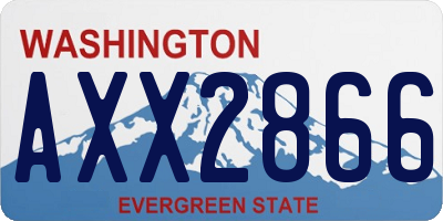 WA license plate AXX2866