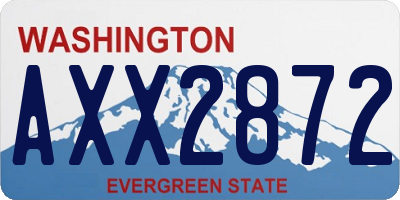 WA license plate AXX2872