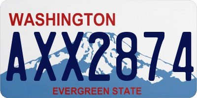 WA license plate AXX2874