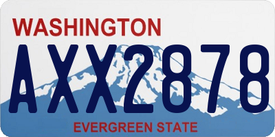 WA license plate AXX2878