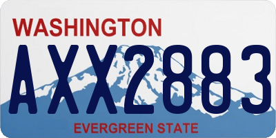 WA license plate AXX2883