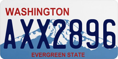 WA license plate AXX2896