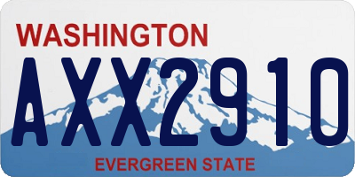 WA license plate AXX2910
