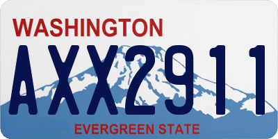 WA license plate AXX2911