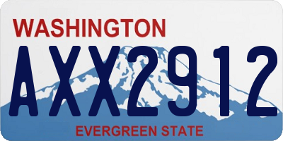 WA license plate AXX2912
