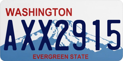 WA license plate AXX2915