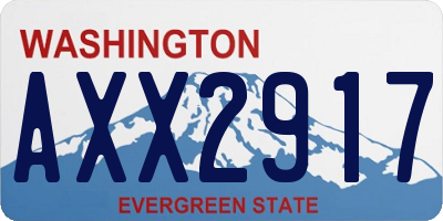 WA license plate AXX2917