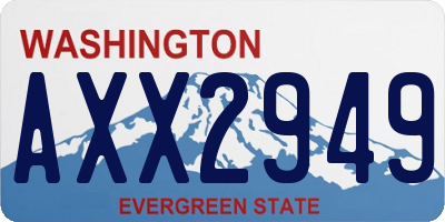 WA license plate AXX2949