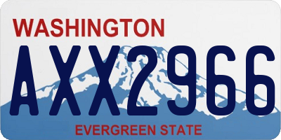 WA license plate AXX2966