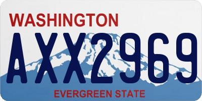 WA license plate AXX2969