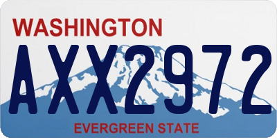 WA license plate AXX2972