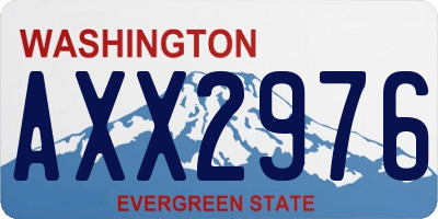 WA license plate AXX2976