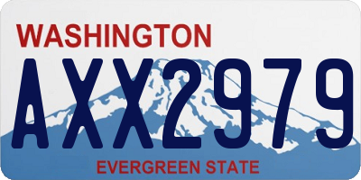 WA license plate AXX2979
