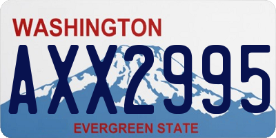 WA license plate AXX2995