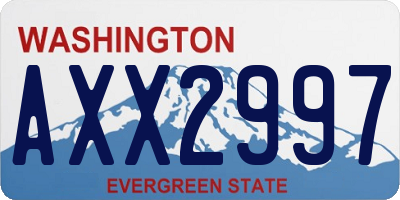 WA license plate AXX2997