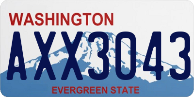 WA license plate AXX3043