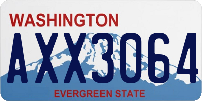 WA license plate AXX3064