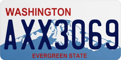 WA license plate AXX3069