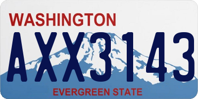 WA license plate AXX3143