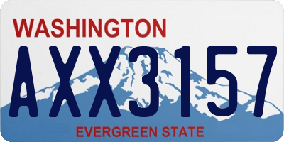 WA license plate AXX3157