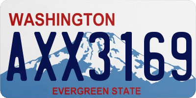 WA license plate AXX3169